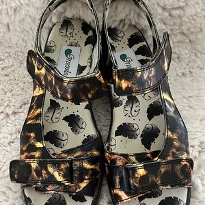 Greenleaf Animal Print Golf Sandals - Black/Brown